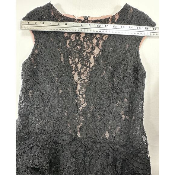 Ralph Lauren Black Lace Cap Sleeves Lined Cocktail Party Dress Fun Stylish Sz 6 - Picture 15 of 16